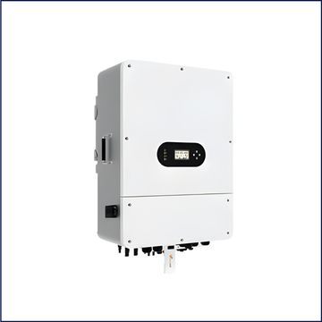 White electronic device with digital display and multiple ports.