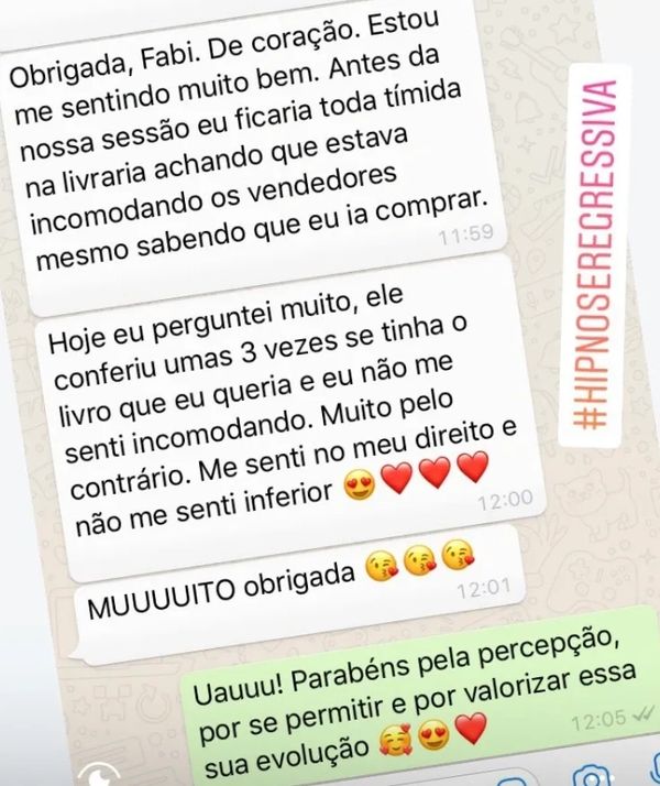 depoimento de quem fez hipnoterapia