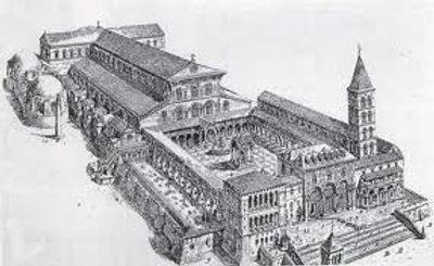 Old St. Peter's Church before the additions begun under the reign of Pope Julius II.