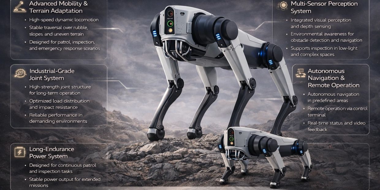 robotic platform engineered for real-world mobility, perception, and intelligent execution.