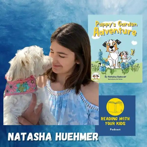 Child author on a podcast. kids books, children's books, child author, author, beginner reader book.
