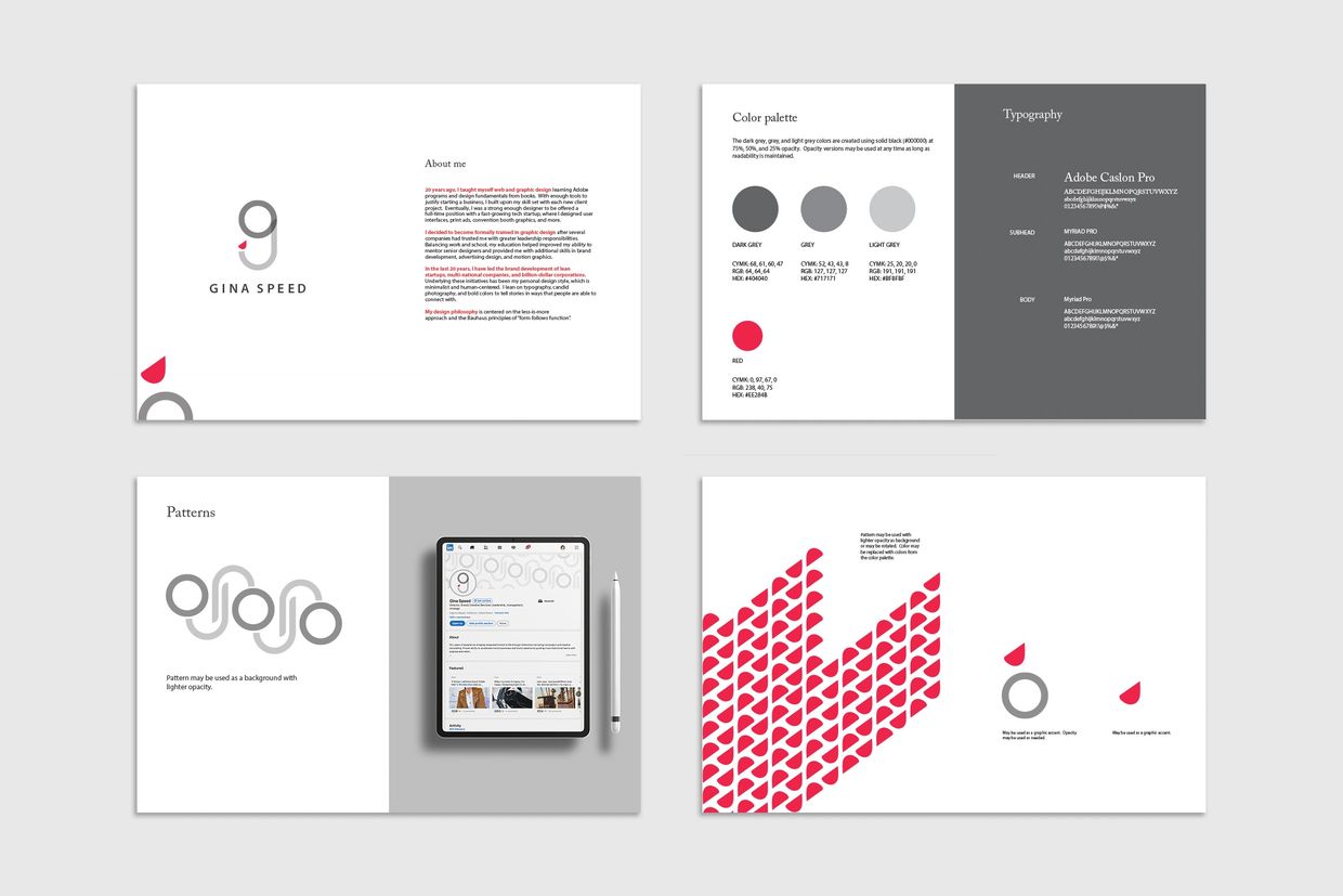 Gina Speed personal branding style guide
