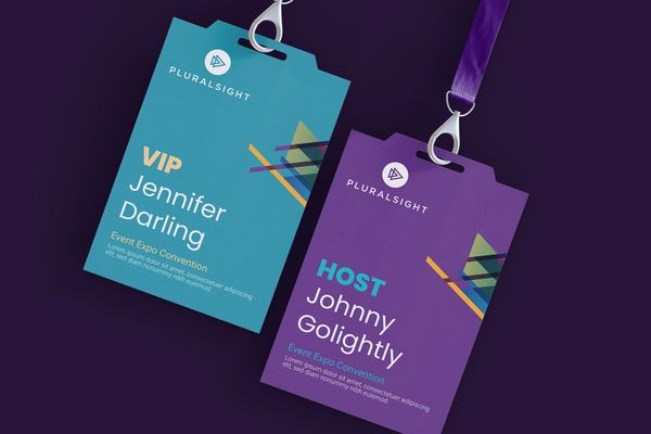 Pluralsight event design VIP badges