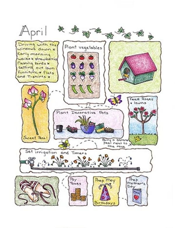 This is an illustrated month by month calendar of things to do and enjoy.  Includes recipes!