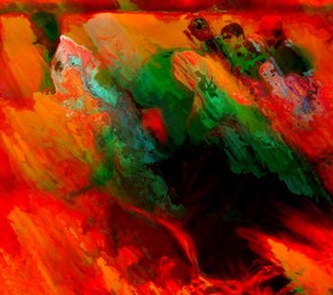 Ken Clarry - Beyond the Fire, Syria Series.  Digital Art.