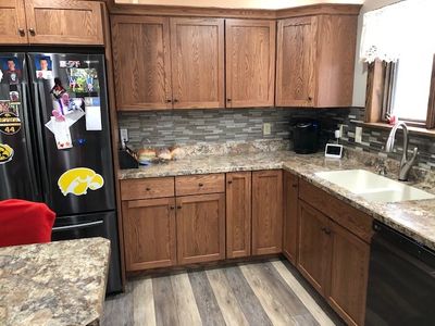 Herman's Kitchen & Bath Design, Omega cabinets and Wilsonart Laminate countertops