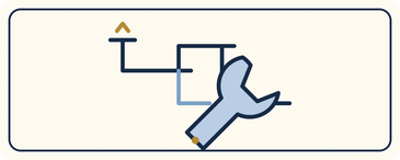 Illustration of a pipe and a repair wrench.