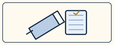 Illustration of a finishing trowel and a wall repair checklist.
