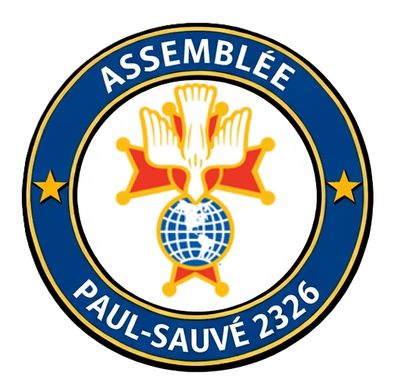 Logo de l'Assemblée Paul-Sauvé 2326 avec colombe et globe.
