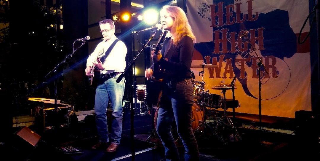 Tammy and David Traeger at a benefit concert in Georgetown, 2017.