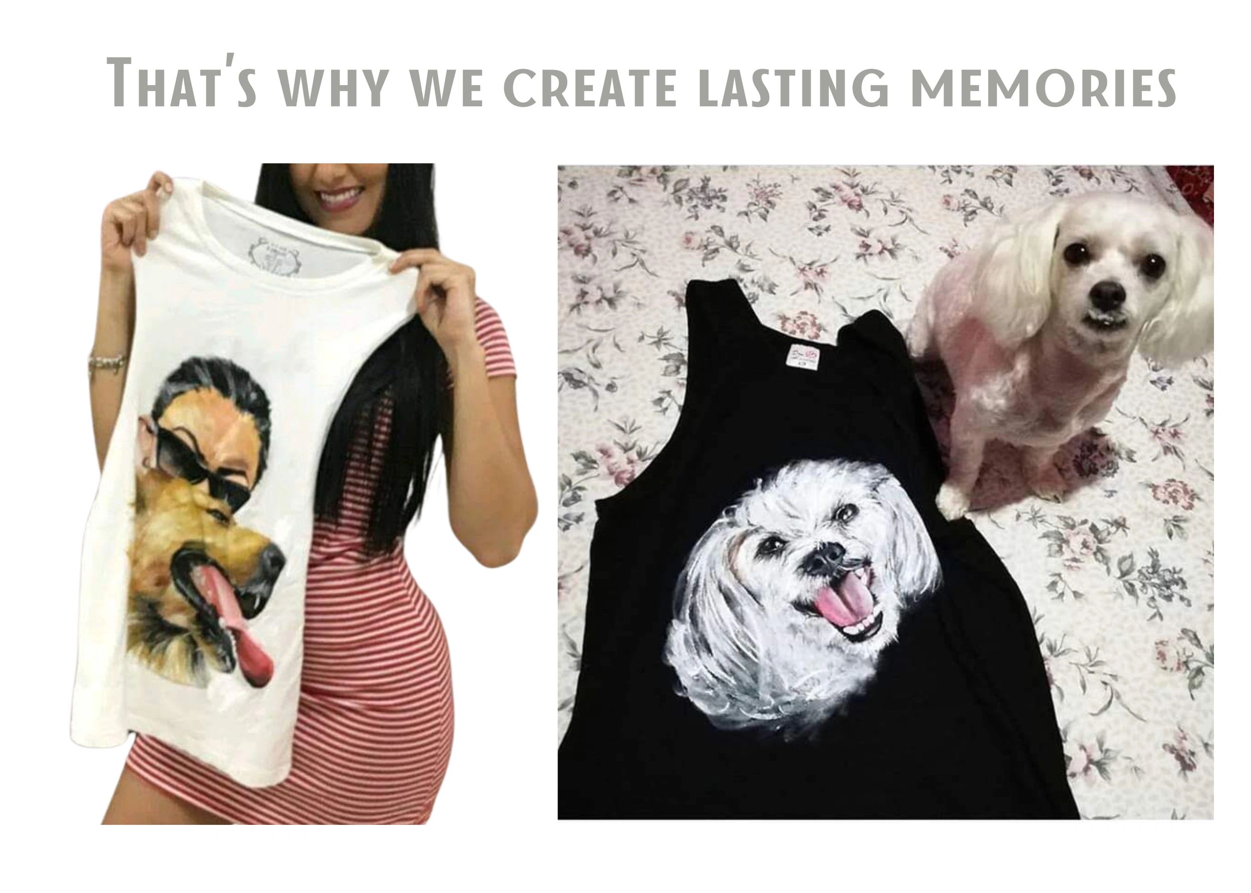 T-shirts hand-painted