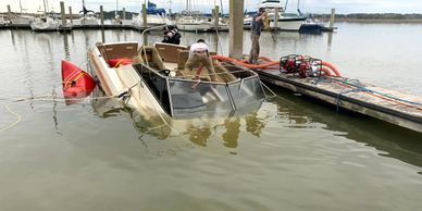Dive and salvage vessel recovery operation