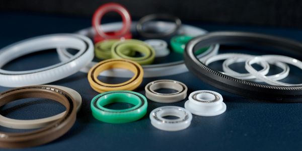 Assortment of colorful sealing rings and gaskets.