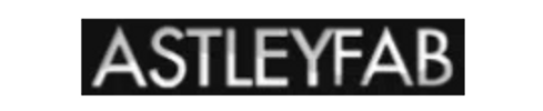 Logo displaying the text 'ASTLEYFAB' in white on a black background.