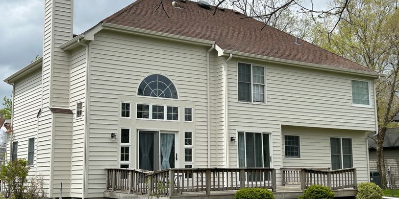 Cedar siding painted with care by the Smooth Finish Painting team of Valparaiso.