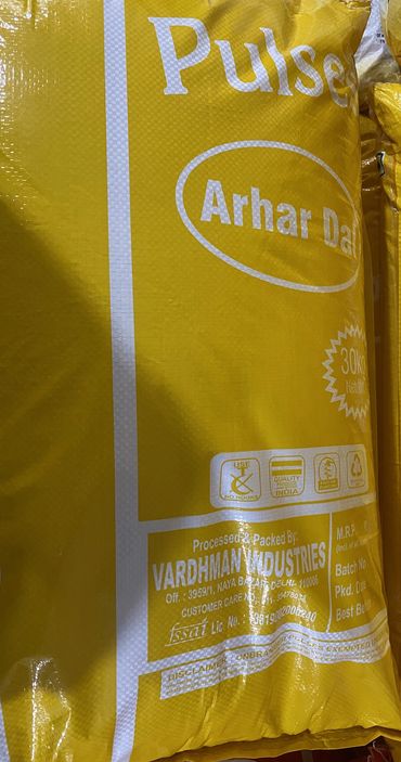 dal arhar yellow kisan, wholesale 30 kg packing toor dal MP Dall mill, vardhman indusries