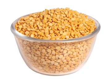 dry dal chana in glass bowl