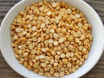 dal chana in a white bowl