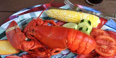 Lobster Seafood plate, Coastal Maine, New England