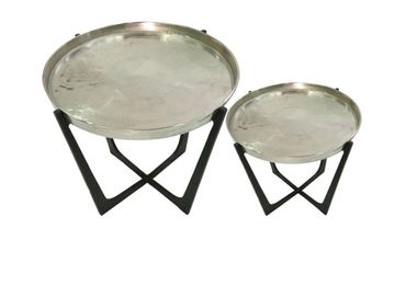 Black and Nickel two tables
52cm Wide (larger one)
Price £350