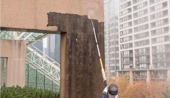 hot water pressure washing, commercial  exterior cleaning