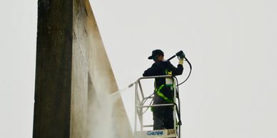 Pressure washing, exterior building cleaning, soft washing