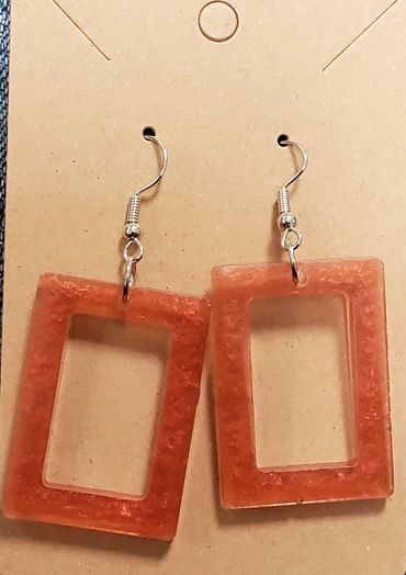 Ruby Red Hollow Rectangle