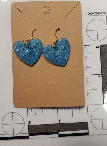 Brilliant Blue Large Hearts