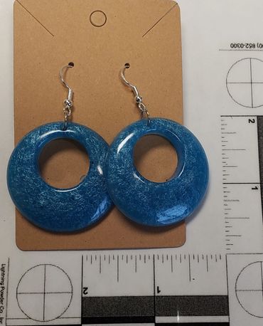 Brilliant Blue Large Hoops