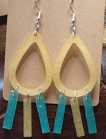 Golden Fringed Tear Drops