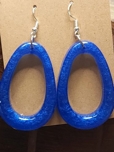 Blue Elongated Hoop