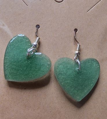 Moss Green Large Heart