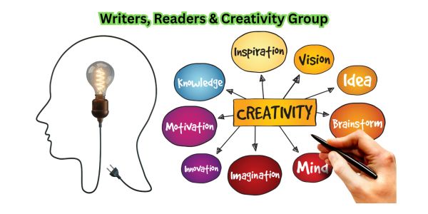 Creativity and idea generation mind map with lightbulb head illustration.