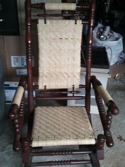 Binder cane in herringbone pattern