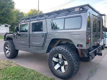 A parked Hummer car