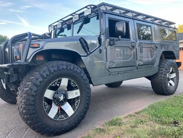 A parked Hummer car