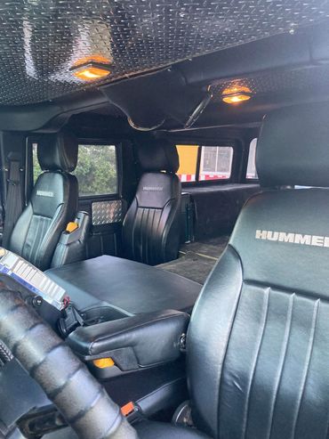 Inside a Hummer car