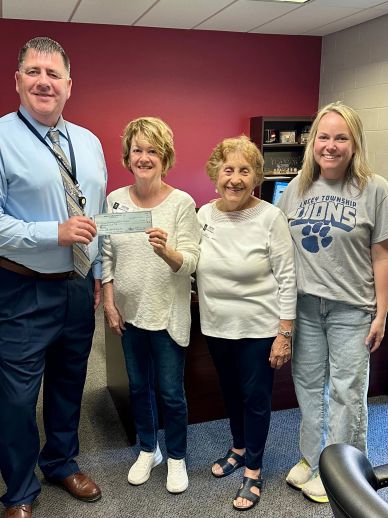 WCOL donated $1000 toward items for a decompresssion room for students with special needs in the hig