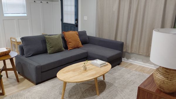 Airbnb Living Room cleaned by Kustom Cleanings LLC.