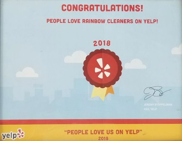 People Love Rainbow Cleaners on Yelp