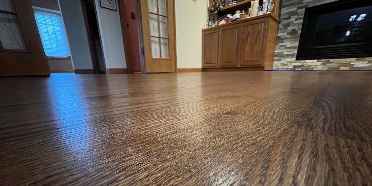 custom stained flooring, red oak refinished and stained hardwood floor.  hardwood floor sanded flat