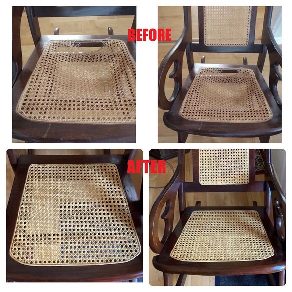 Chair caning replaced