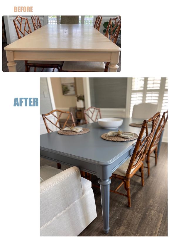 Dining table painted