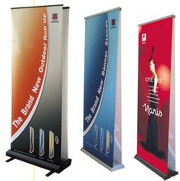 banners signs flags conference events displays table throw cover booth display