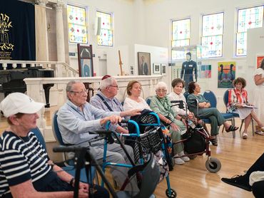 Guest speakers at the museum for the grand opening for Wisdom of the Century at Jewish Museum FL