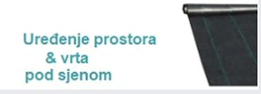 A roll of black garden shade fabric with text about garden shading.