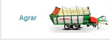 A green agricultural trailer loaded with hay bales and a red tractor attachment.