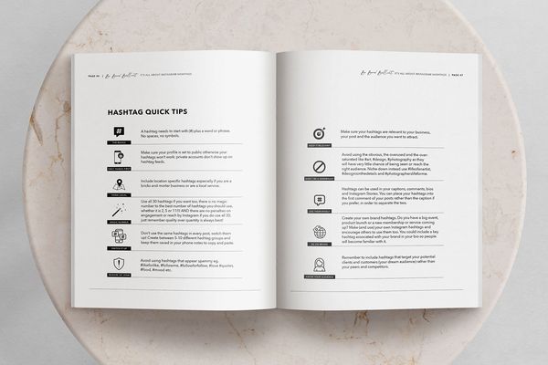 hashtag quick tips double page spread