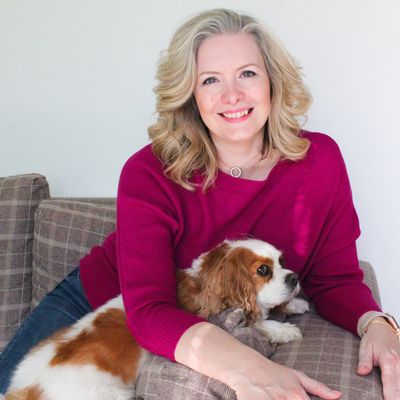 image of julie christie-clark with her dog Scoobie