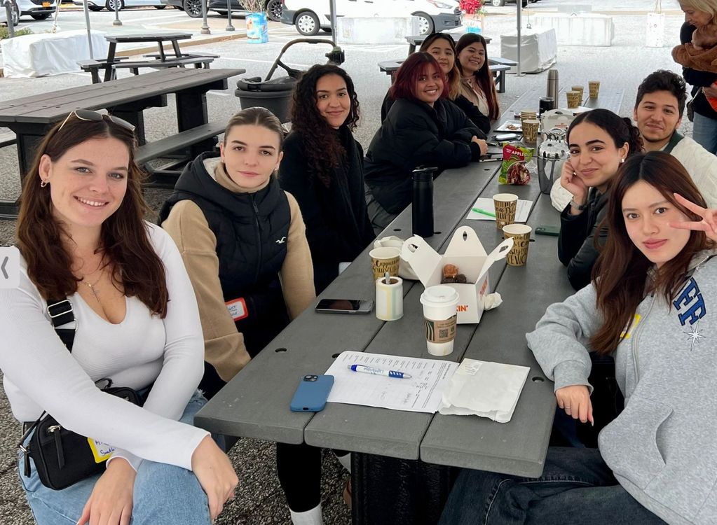 Morning coffee for Scarsdale Au Pairs.